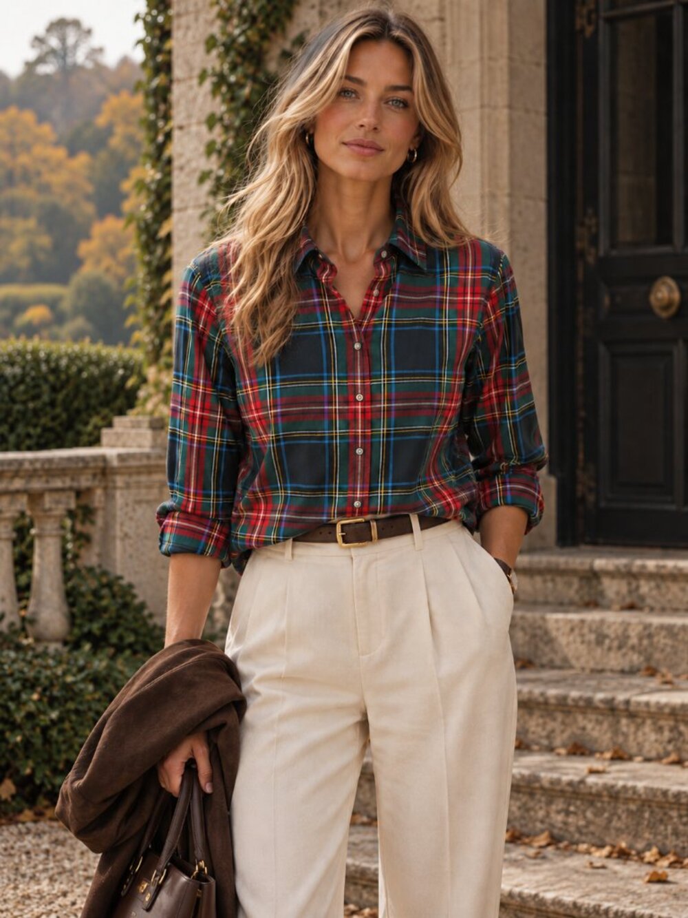 JCREW Perfect Shirt Stewart Tartan Plaid Cotton Button Down Old Money Heritage 6